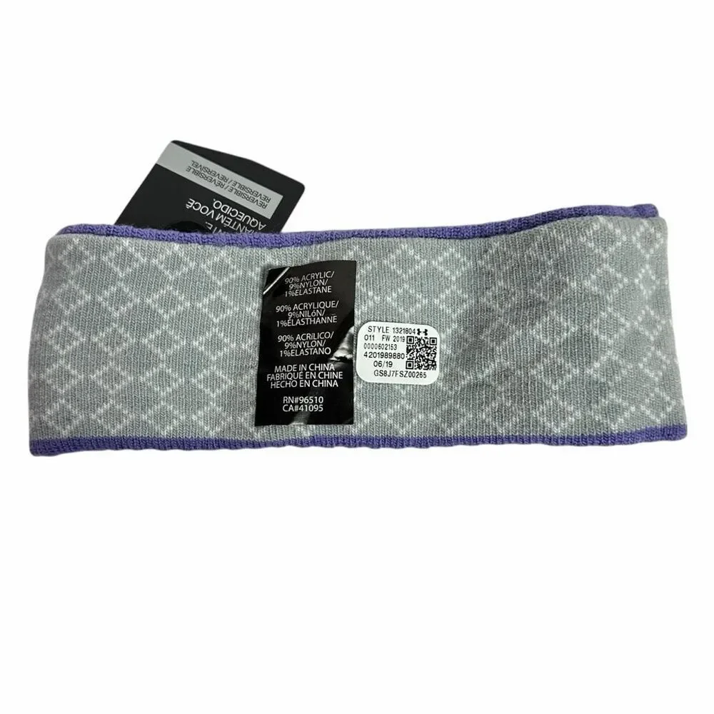 Under Armour Girls Ear Muff Purple Gray